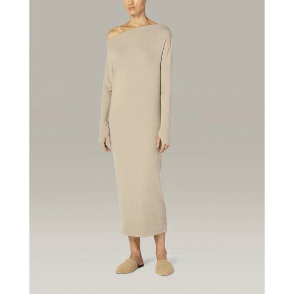 ENZA COSTA Dresses & Skirts - NEW ENZA COSTA sweater knit slouch dress in taupe